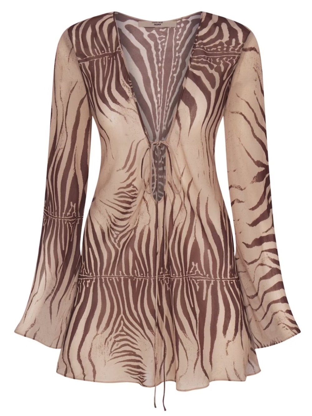 NWT SKIMS X ROBERT CAVALLI LONG SLEEVE ZEBRA DRESS 4X